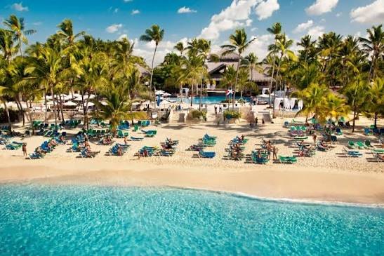 Beach club and resort shoreline at Dominicus