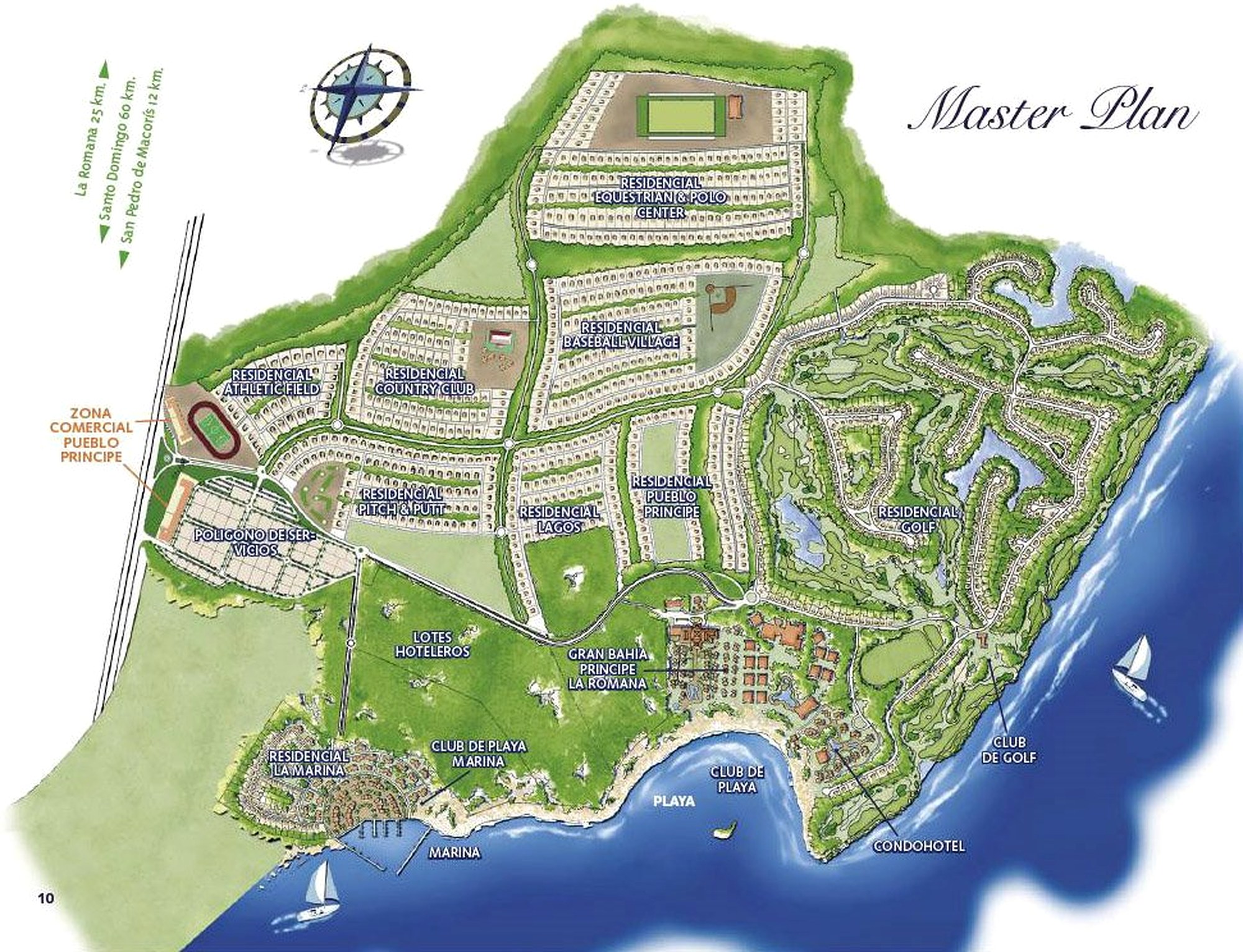 Playa Nueva Romana master plan site map