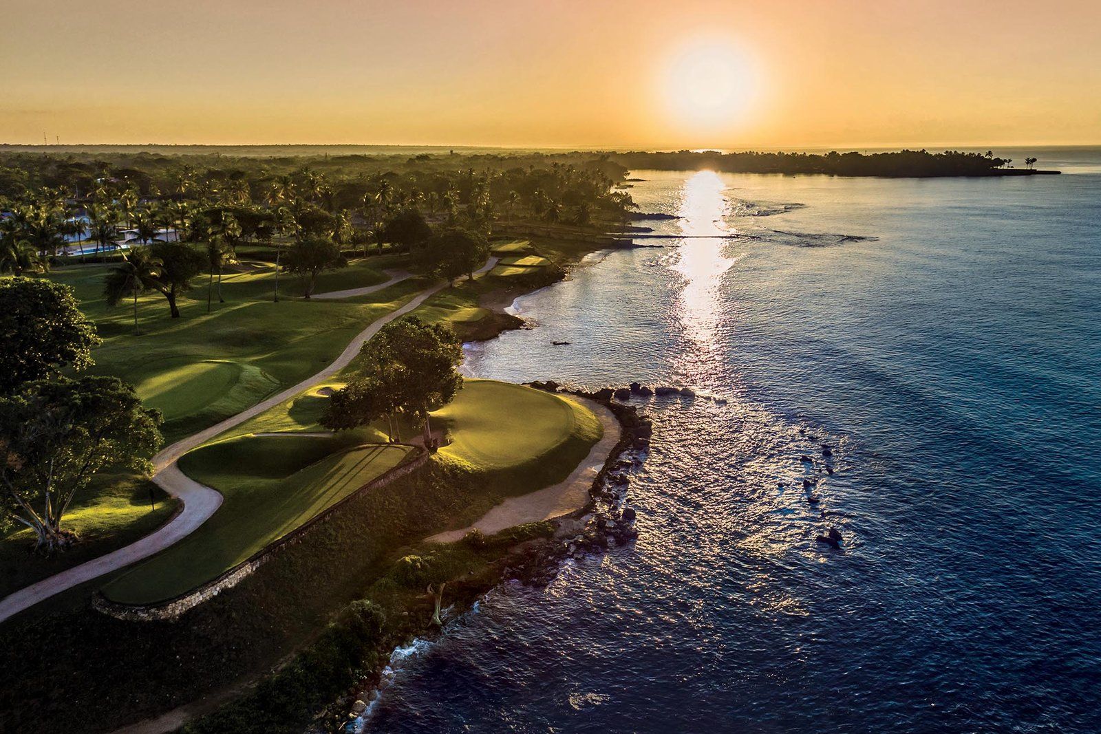 Teeth of the Dog golf course at sunset, Casa de Campo, Dominican Republic